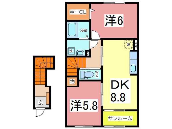 トレフル　Ｆ棟の物件間取画像